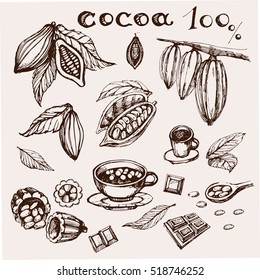 Vector set of cocoa.