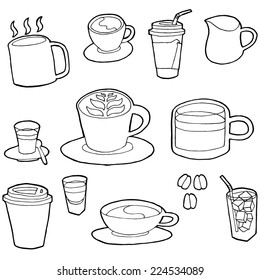 vector set of coffee