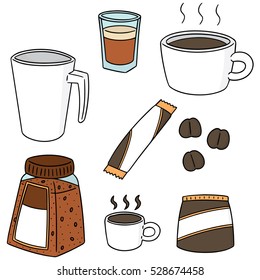 vector set of coffee