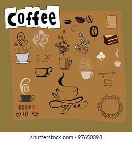vector set: coffee design elements