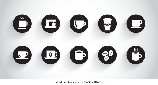 Vector set of coffee icons.
