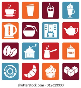 Vector Set of Coffee Icons. Icons for Coffee Shop.