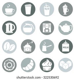 Vector Set of Coffee Icons. Icons for Coffee Shop.
