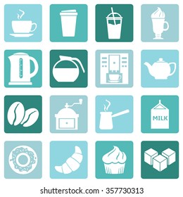 Vector Set of Coffee Icons. Icons for Coffee Shop.