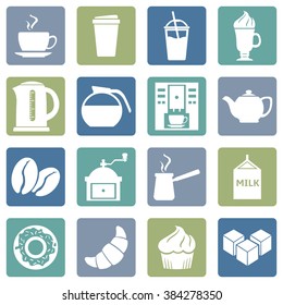 Vector Set of Coffee Icons. Icons for Coffee Shop.