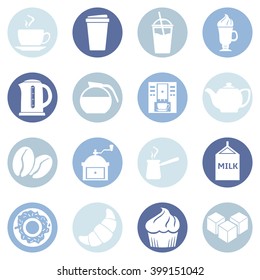 Vector Set of Coffee Icons. Icons for Coffee Shop.