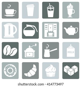 Vector Set of Coffee Icons. Icons for Coffee Shop.