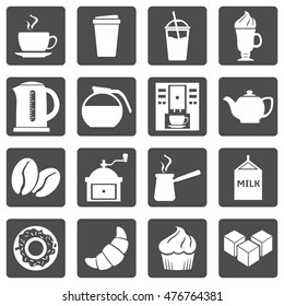 Vector Set of Coffee Icons. Icons for Coffee Shop.