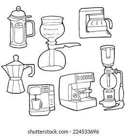 vector set of coffee maker