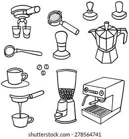 vector set of coffee maker