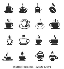 vector set of coffee shop icons vector