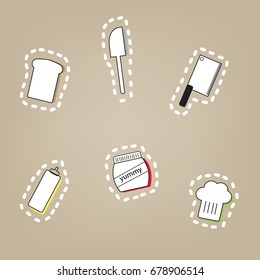 Vector set of coffee shop icons and symbol.