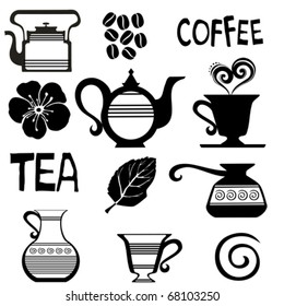 vector set: coffee and  tea design elements