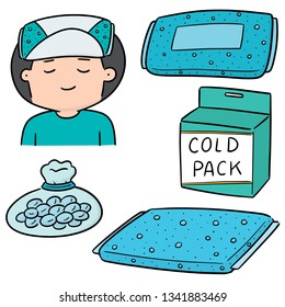 vector set of cold pack
