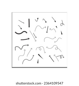 vector, set, collection, arrow, sign, element, black, design, line, symbol, illustration, doodle, direction, graphic, pointer, abstract, sketch, art, down, up, isolated, curve, drawing, shape, web