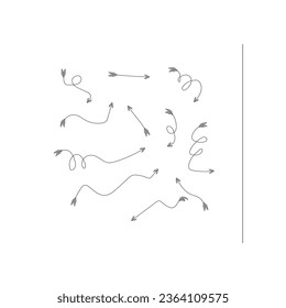 vector, set, collection, arrow, sign, element, black, design, line, symbol, illustration, doodle, direction, graphic, pointer, abstract, sketch, art, down, up, isolated, curve, drawing, shape, web