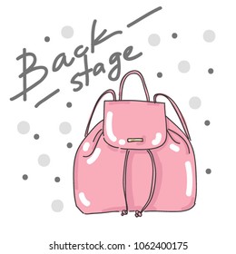 Vector set collection design illustration sketch with fashion elegant modern backpack