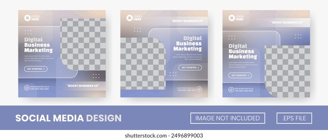 Vector set of collection Digital Marketing, for Flyer, social media post or banner