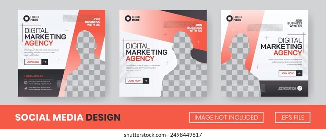 Vector set of collection Digital Marketing, for Flyer, Social Media Post or Banner