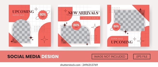 Vector set of collection fashion sale, fashion, for flyer, social media, post or banner