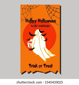 Vector Set Of Collection Illustration Halloween Elegant Greeting cards, Invitation Cards and Flyer Template