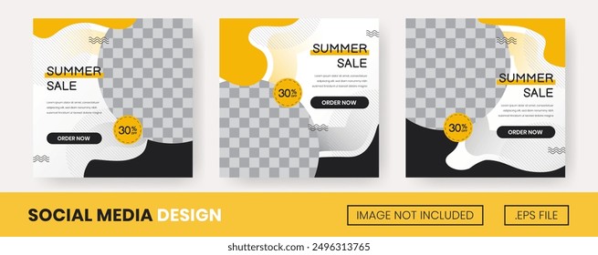 Vector set of collection summer fashion sale, fashion, for flyer, social media, post or banner