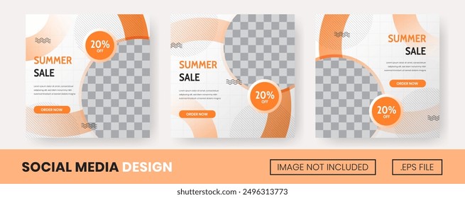 Vector set of collection summer fashion sale, fashion, for flyer, social media, post or banner
