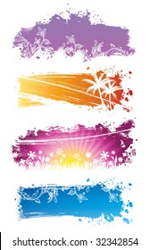 Vector set of color banners, vector