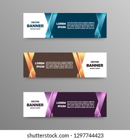 Vector set of color banners , abstract design