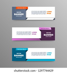 Vector set of color banners , abstract design