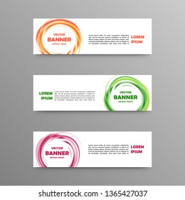 Vector set of color banners , abstract design