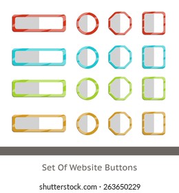 Vector set of color buttons.