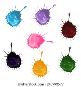 Vector Set of Color Cartoon Spots