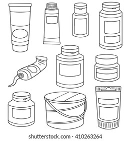 vector set of color container