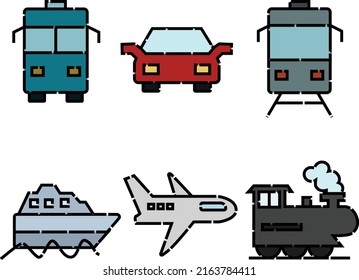 transporte formal de color de conjunto de vectores