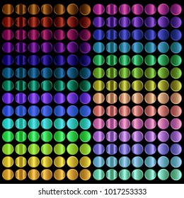 Vector set of color gradients. color squares collection.