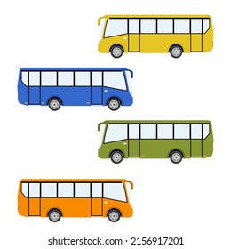 Vector set of color orange green blue yellow bases