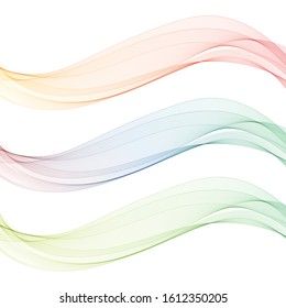 vector set of color waves. abstract design for presentations, business cards, flyers, brochures
