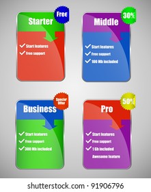 vector set of colored business banners