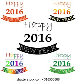 vector set of colored Christmas greetings