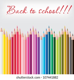 vector set of colored pencils