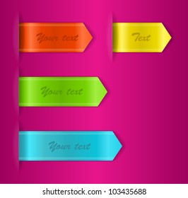 Vector set of colored ribbons