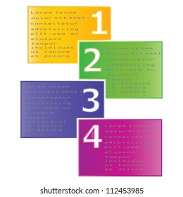 Vector set of colored ribbons for different sample options