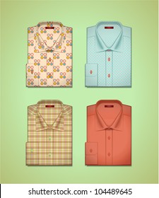 Vector set of a colored shirts