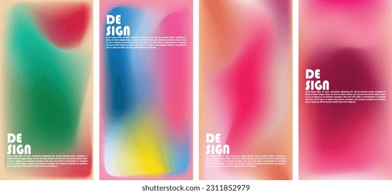 Vector set of colorful abstract backgrounds that can be used in various design purposes in eps 10 and pastel colors