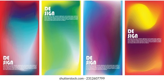 Vector set of colorful abstract backgrounds that can be used in various design purposes in eps 10 and pastel colors