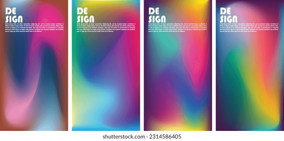 Conjunto vectorial de fondos abstractos coloridos que se pueden utilizar con diversos fines de diseño en los eps 10 y colores pastel