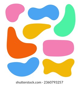 vector set of colorful abstract shape