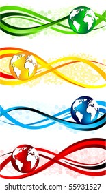 Vector set of colorful banners; clip-art