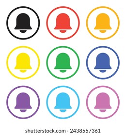 vector conjunto de campanas de colores